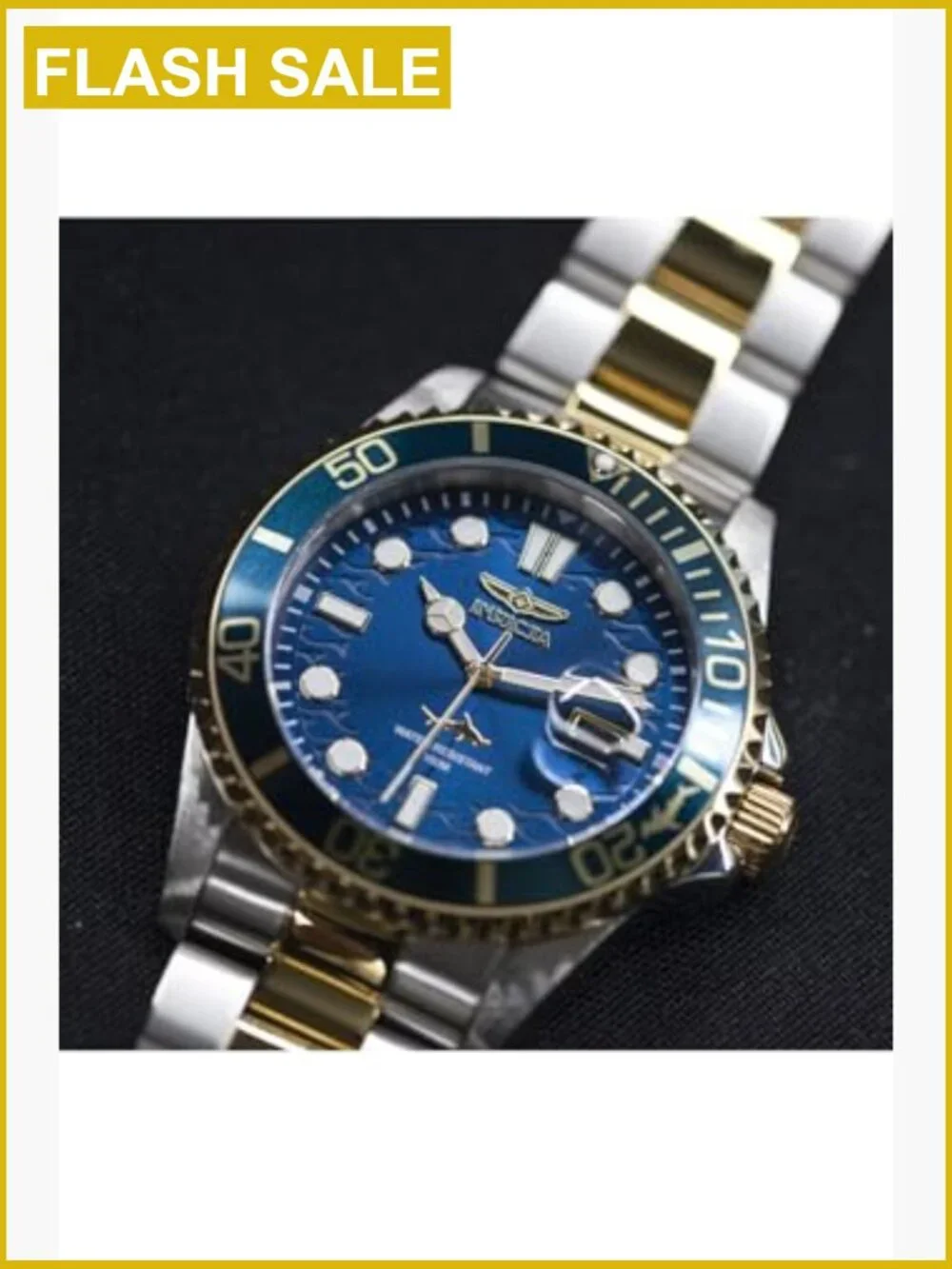 Men's Pro Diver Quartz Watch Stainless Steel 100m Water Resistant